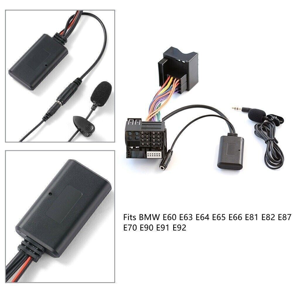 For BMW AUX Bluetooth 5.0 Car Radio Audio Cable Adapter E60 E66 E82 E87 E90 E92
