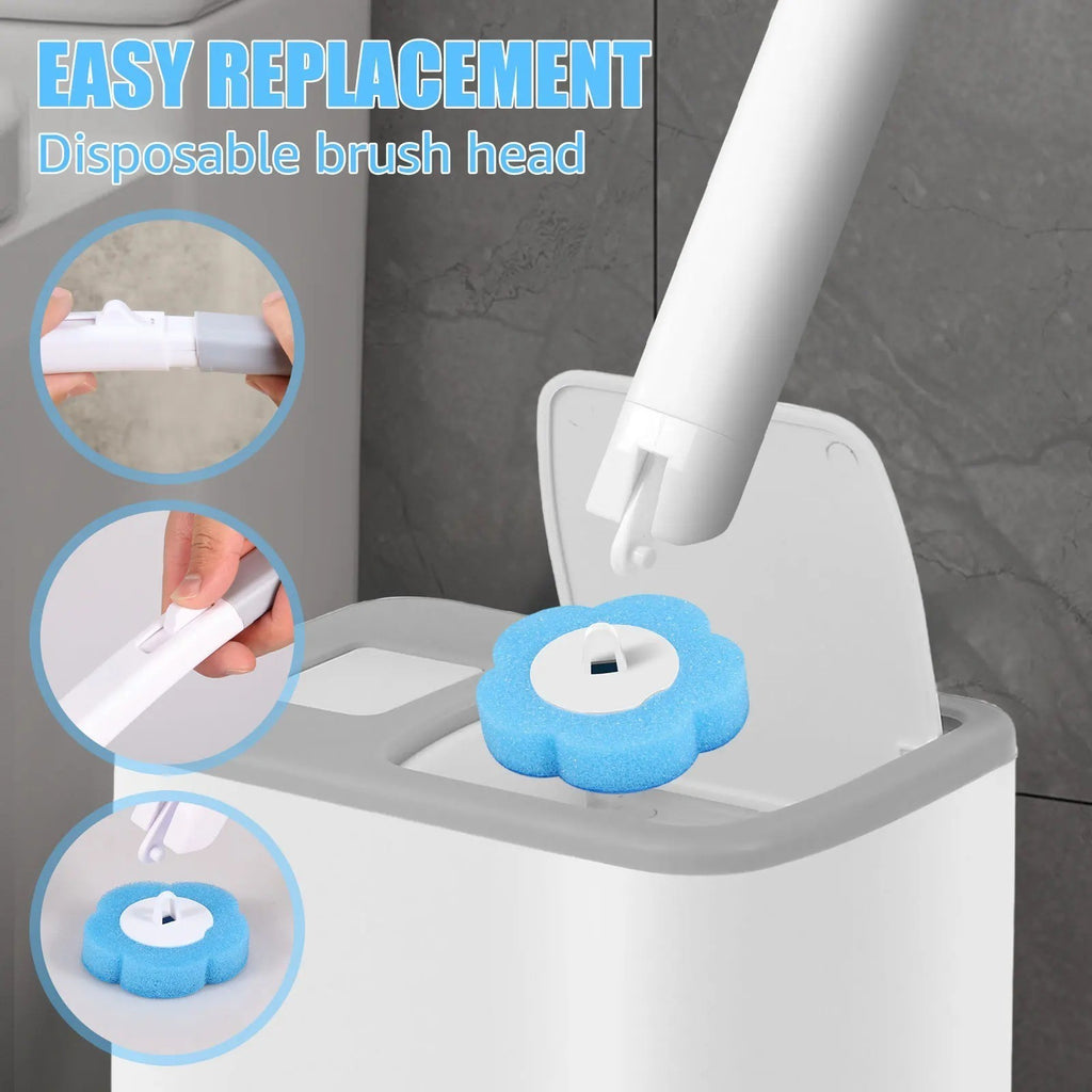 UK Disposable Toilet Brush Replacement Heads – Three Colors & Scents