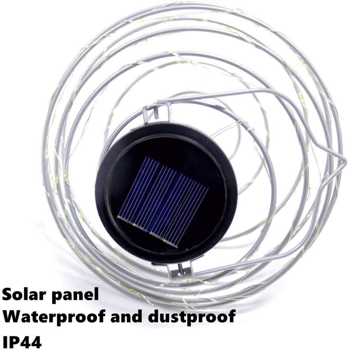 Solar Spiral Light LED Warm White Rainbow Outdoor Patio Garden Fence Decor