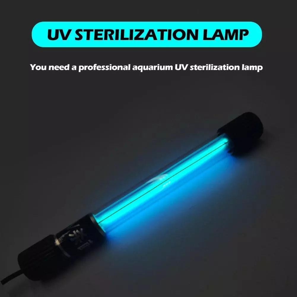 Waterproof Submersible Fish Tank UV-C Light Aquarium Water Clean Sterilizer Lamp