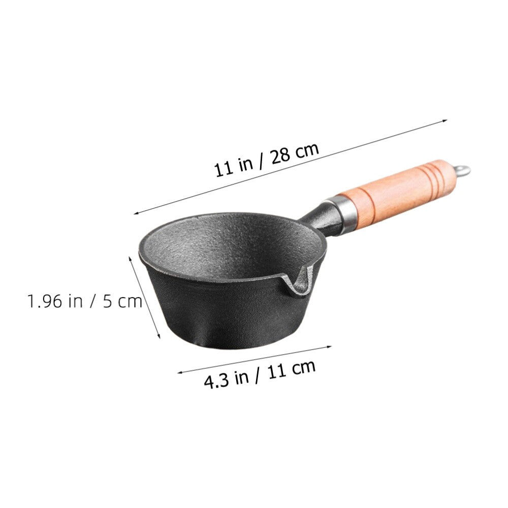 Japanese Mini Cast Iron Melting Pot, Multi-use for Wax/Oil Heating and Frying
