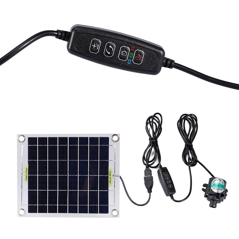 10W 12V Solar Panel Powered Water Pump Garden Pool Pond Fish Aquarium Fountain