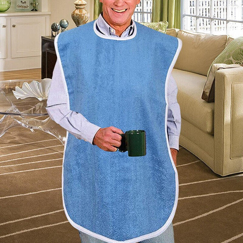 4pcs Bibs for adults woman men eating bibs aprons long for the elderly seniors