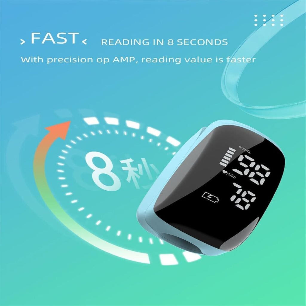 Digital Rechargeable Fingertip Pulse Oximeter SpO2 Blood Oxygen Monitor