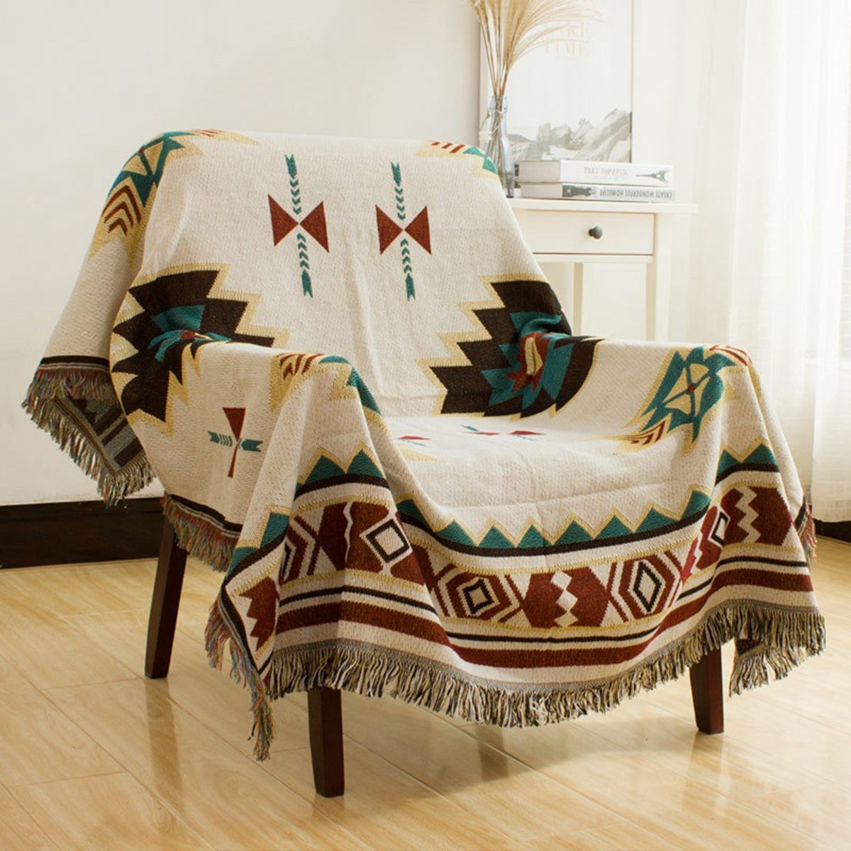 Ethnic Mexico Blankets Outdoor Beach Picnic Blanket Striped Boho Blanket