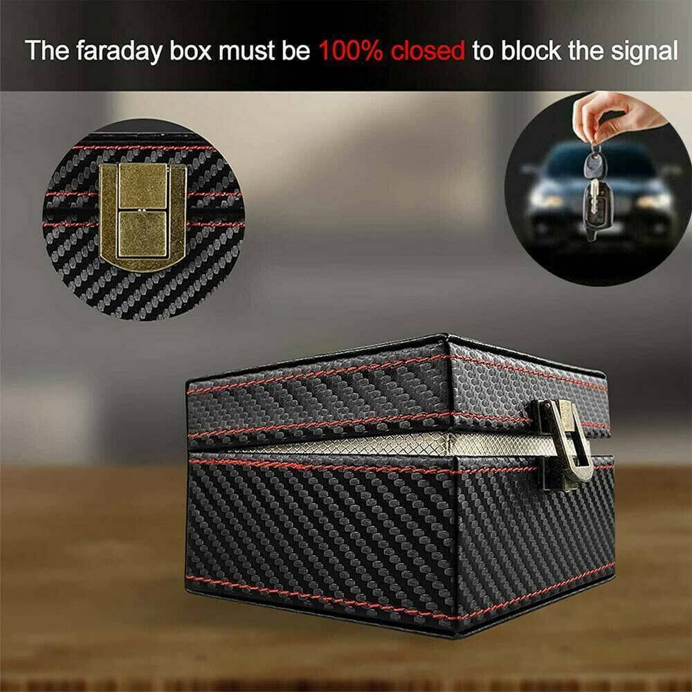 Faraday Box and 2 Large RFID Blocking Pouches Car Key Signal Blocker Anti Theft