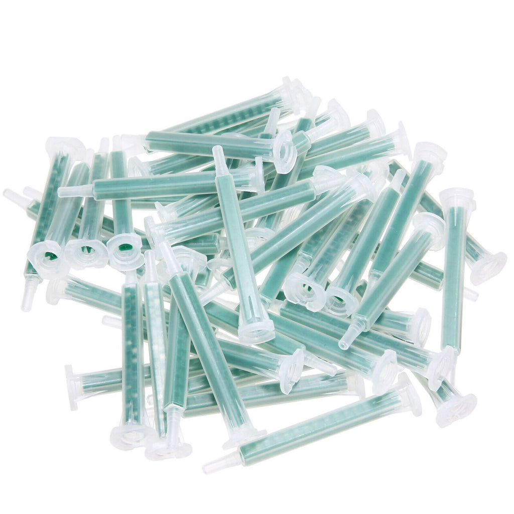 100 Pcs Static Mixer Epoxy Resin Mixing Tube Nozzles Syringe for AB Glue Gun UK