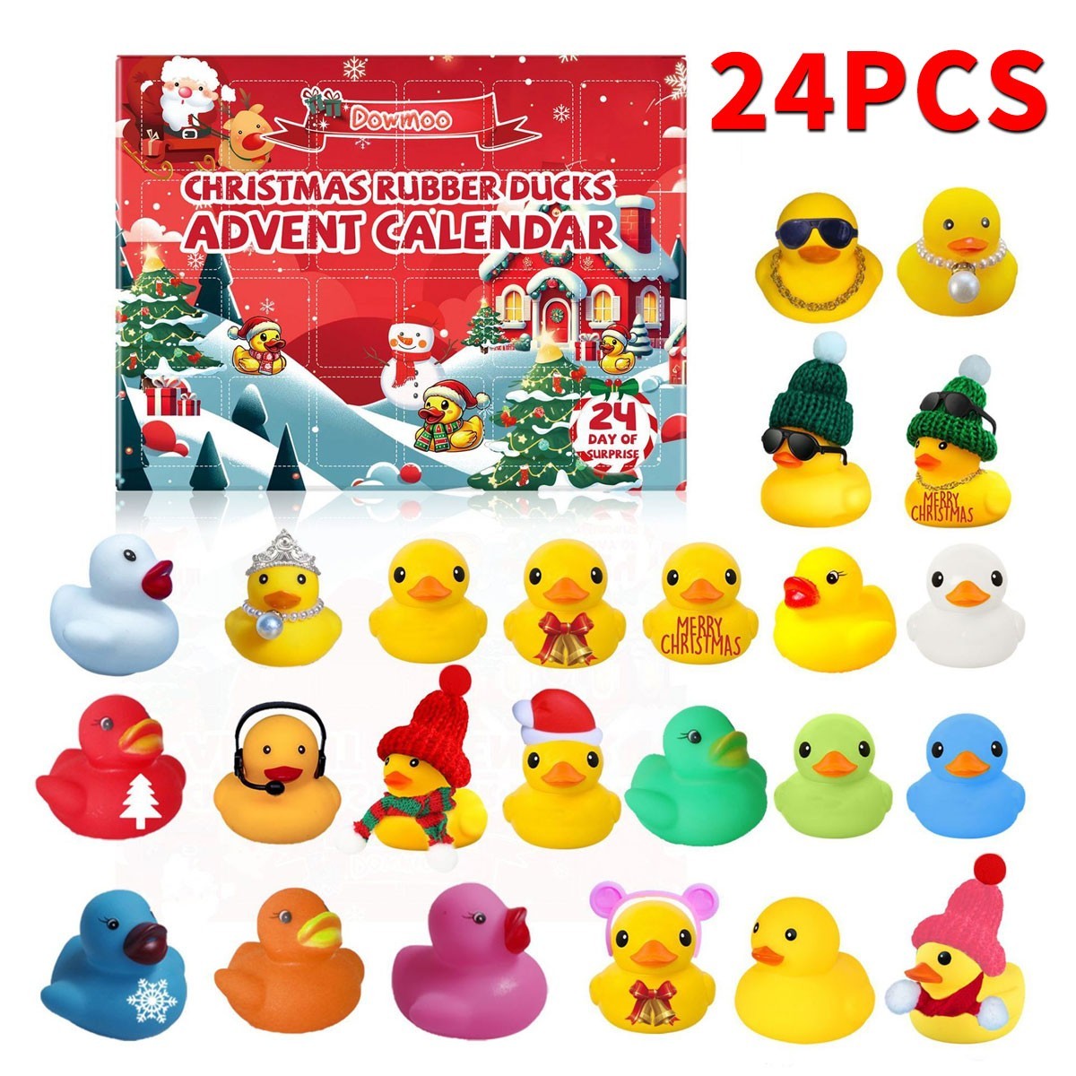 Rubber Duck Advent Calendars 2026-24 Days Christmas Countdown Calendar Xmas Gift