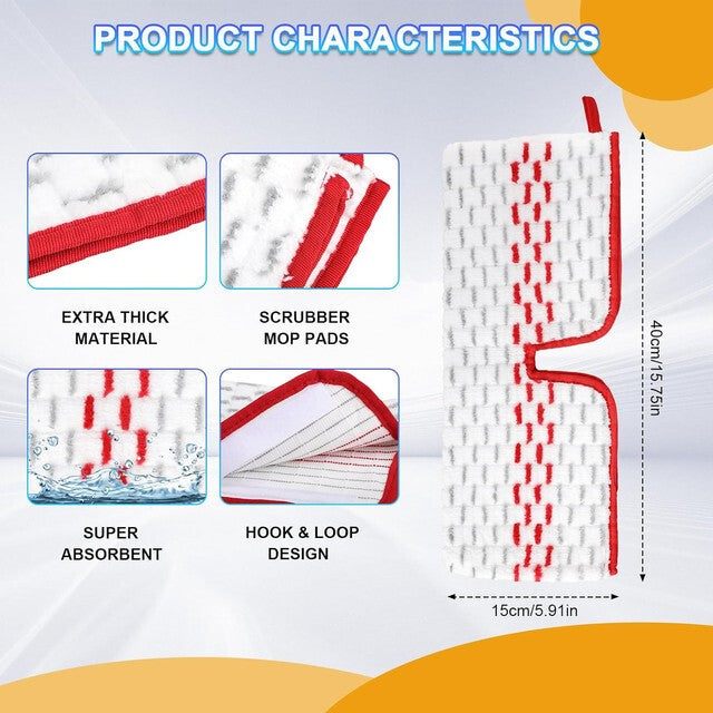 3 PCS Spray Mop Pads Replacement fot Vileda ProMist MAX Microfiber Heads Refills