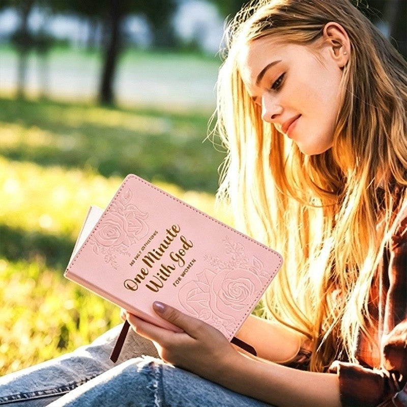 One Minute With God for Women 365 Daily Devotions PU Leather Flexcover Gift Book