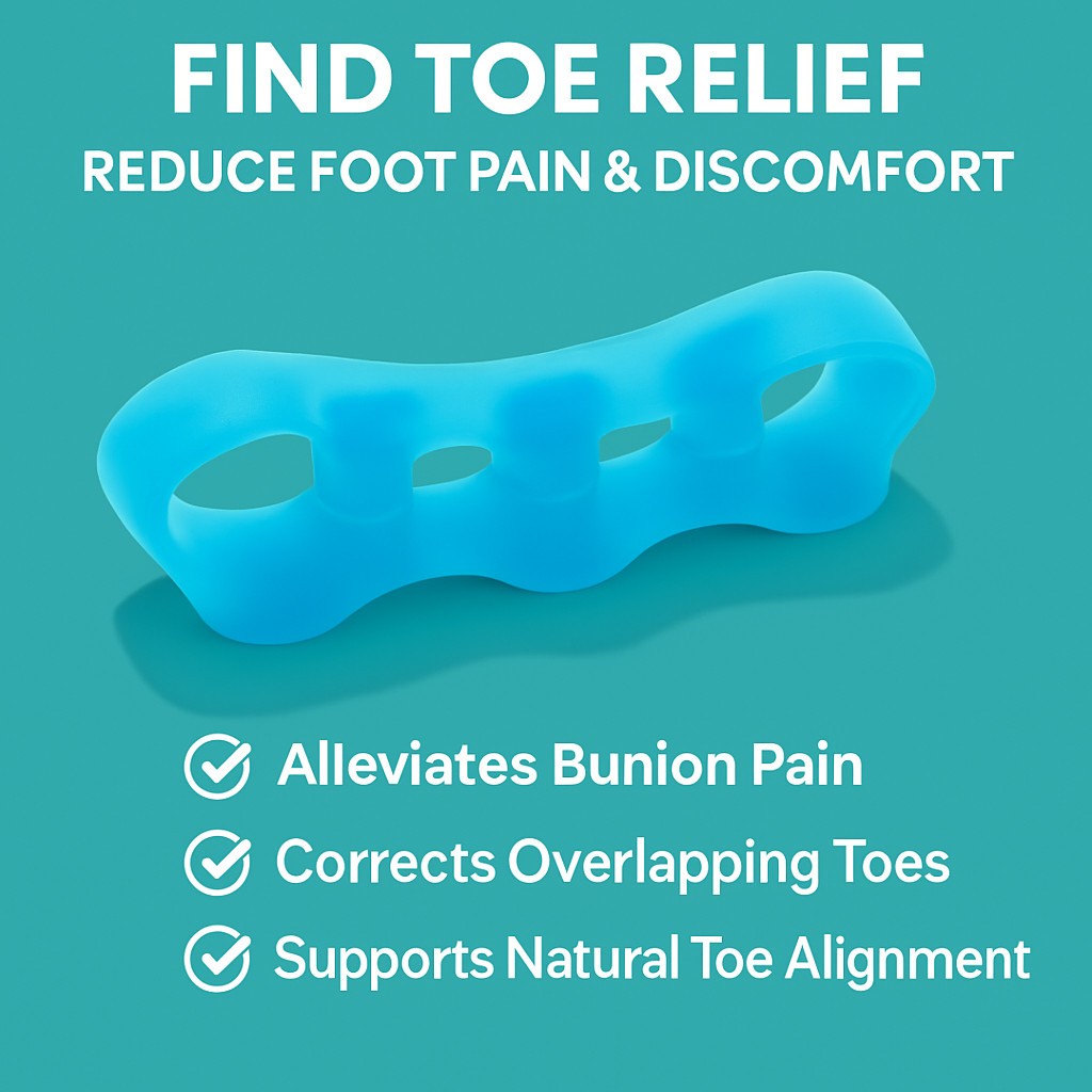 Bunion Corrector Toe Separator Pair - Hammer Toe Straightener Splint Foot Relief