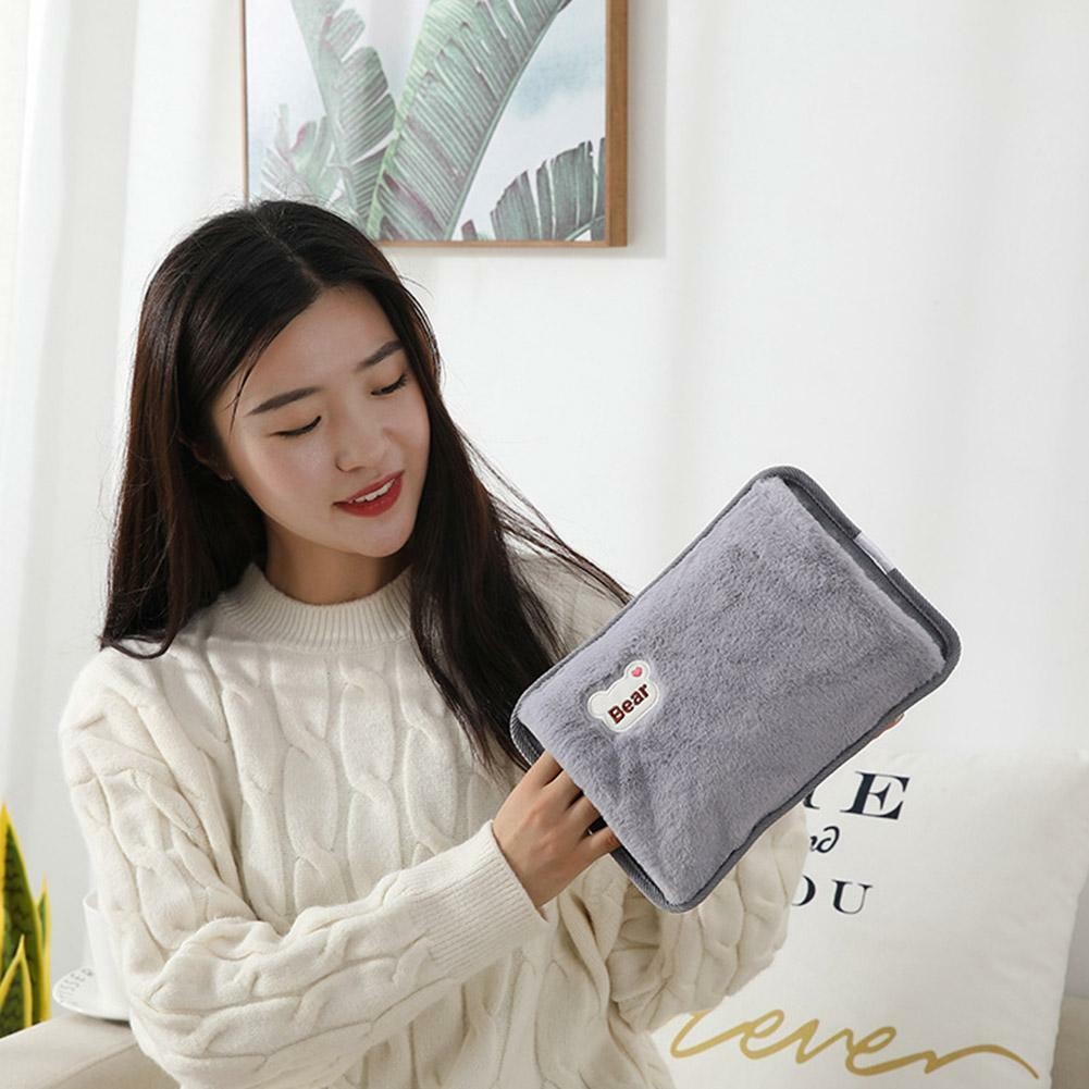 Rechargeable Electric Hot Water Bottle Bed Hand Warmer Massaging Heat Cozy Pad