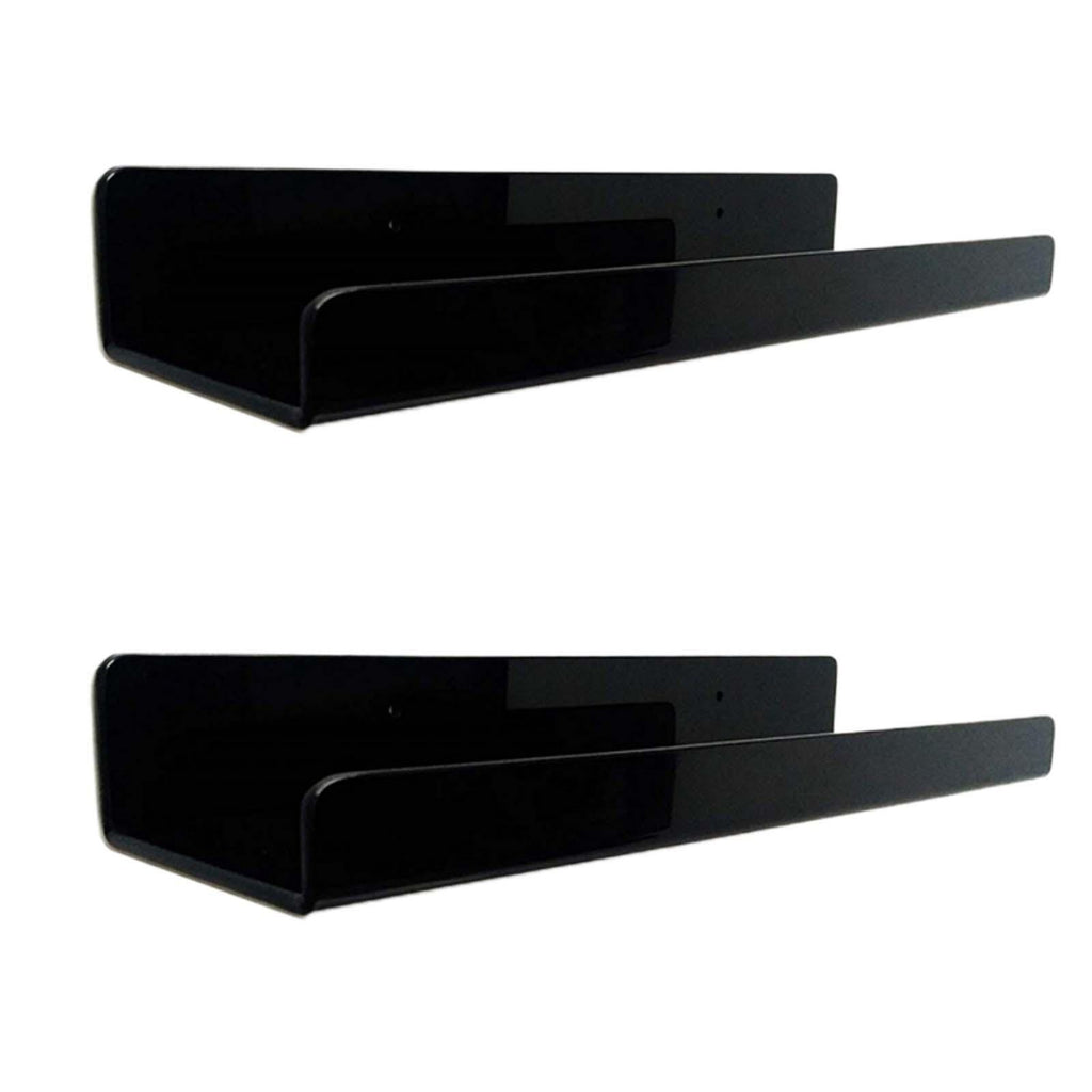 2x Acrylic Floating Wall Shelves Wall Display Shelves Wall