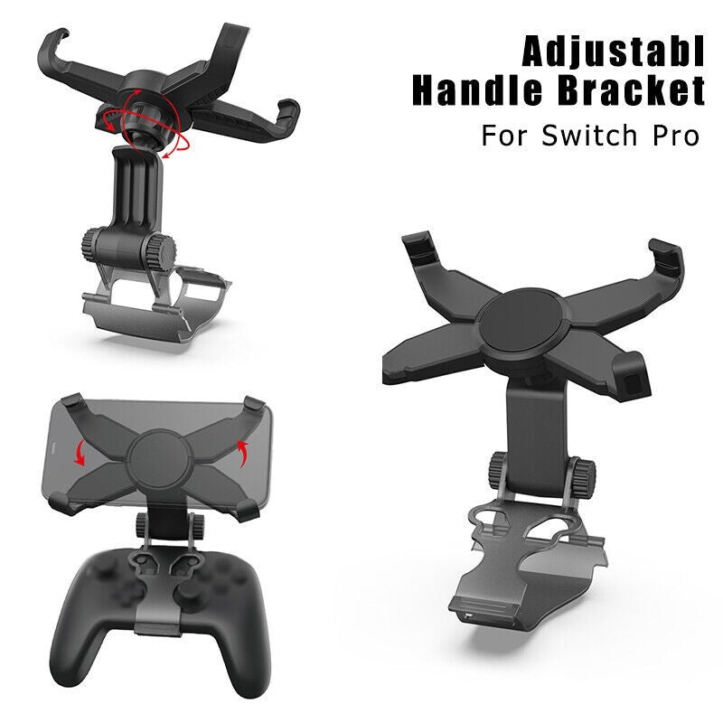 Adjustable Handle Bracket Phone Holder Mount Clamp For Switch Pro Controller