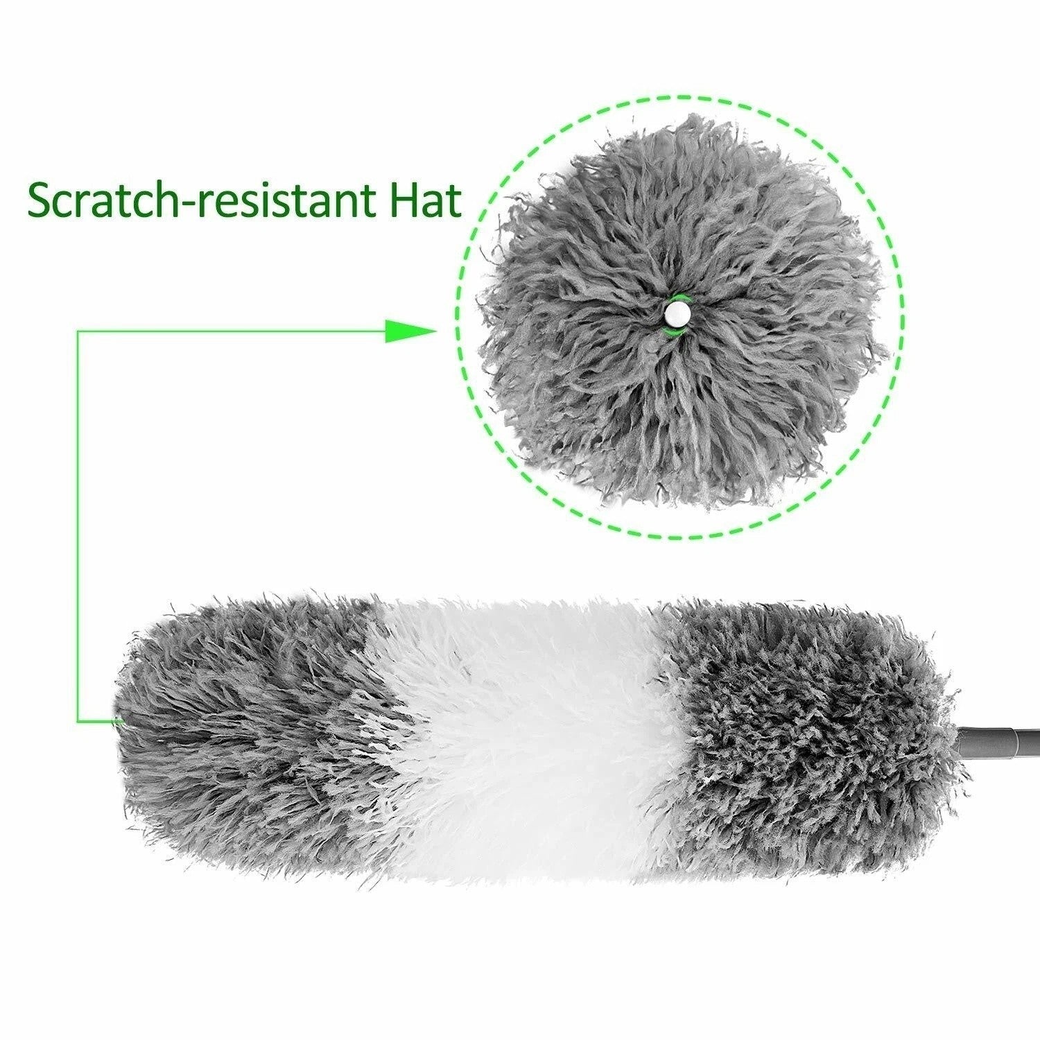 2.8m Extra Long Microfiber Duster for Cleaning Fan, High Ceiling, Blinds