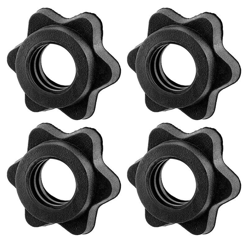 4 PCS Dumbbell Clips Barbell Bar Hex Nut Spin-Lock Collars Screw Ends Clamps