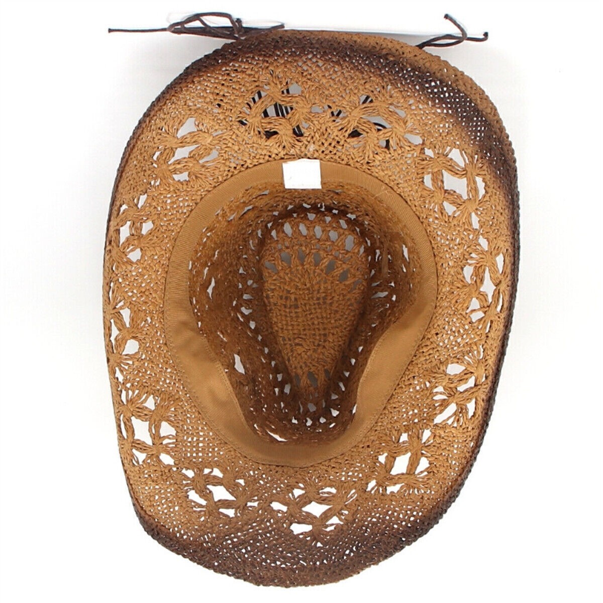 Mens Womens Straw Cowboy Hat Summer Sun Ladies Panama Natural Hats UK