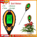 LCD Test Meter Kit ForGarden Plant Flower 4/5 in 1 Soil Ph Tester Water Moisture