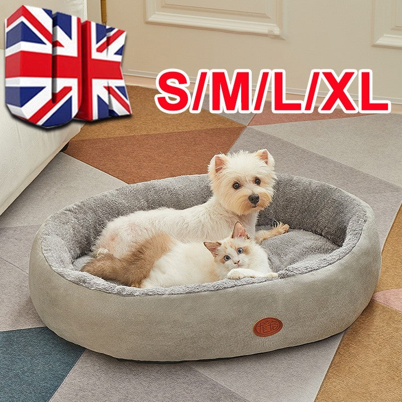 Pet Dog Bed Cat Beds Luxury Soft Washable Puppy Cushion Warm Pet Basket-S M L XL