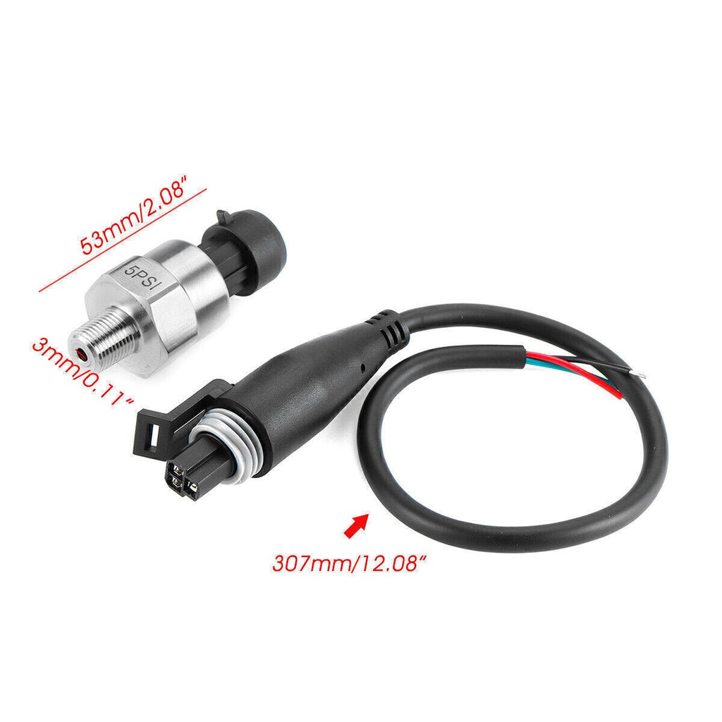 1/8"NPT Pressure Transducer Sender Sensor Oil Fuel Air Water Gas