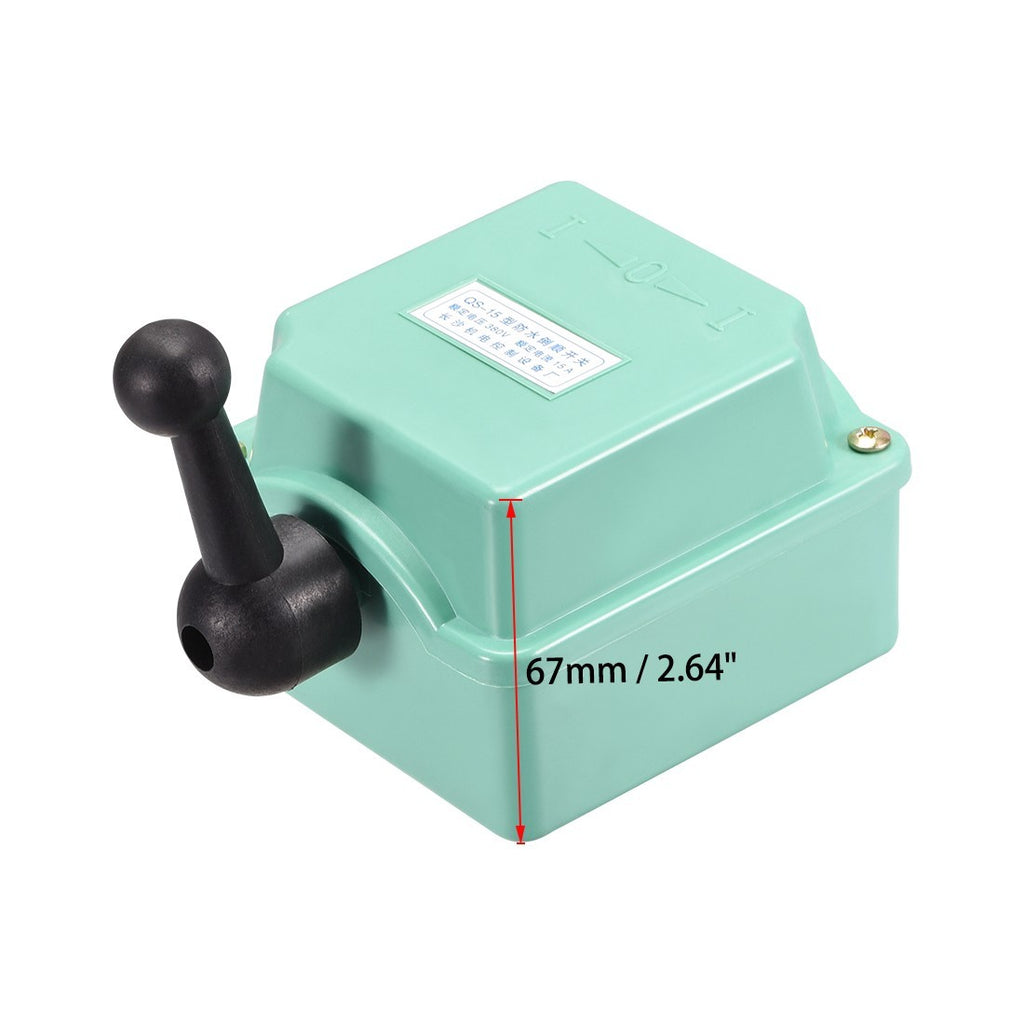 15A QS-15 Plastic Shell Drum Switch 3 Position Forward Reverse Motor Controller