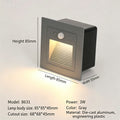 Outdoor 3W Motion-Sensor Led Step Stair Lights Footlight Recessed Corner Lamp