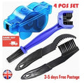 4PCS Bike Chain Cleaner Brush Kit Bicycle Chain Cleaning Wheel Maintenance Tool