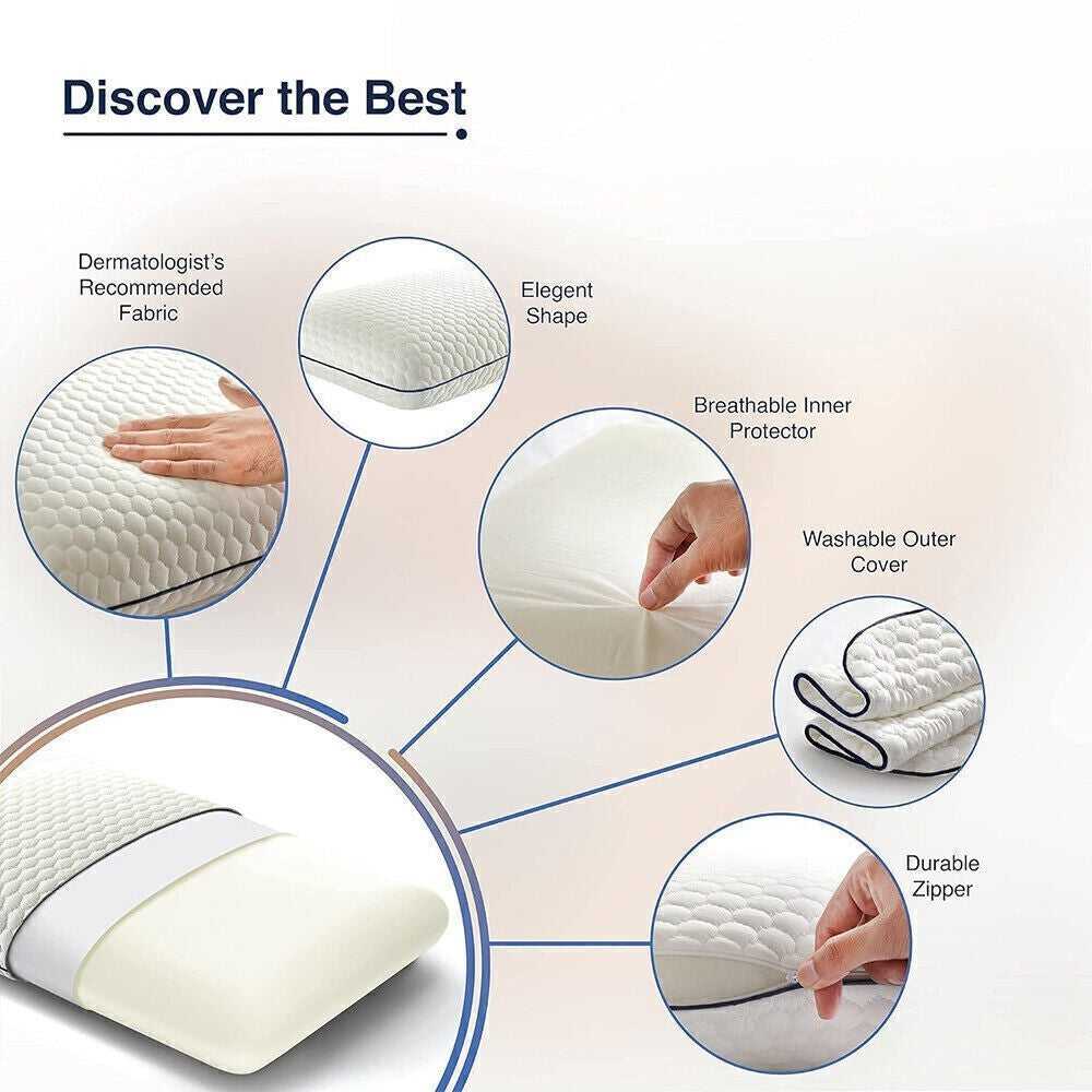 Memory Foam Large Soft Pillow Bounce Back Firm Deluxe memory foam Pillows UK