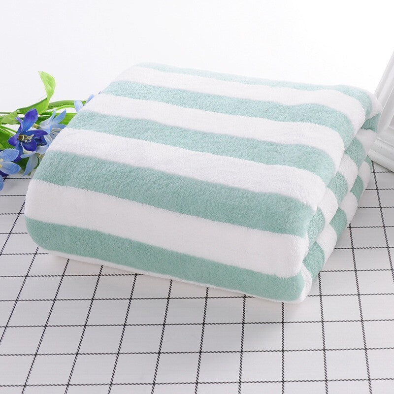 Small/Large Beach Towels Soft Absorbent Striped Towels Home Bath Towel