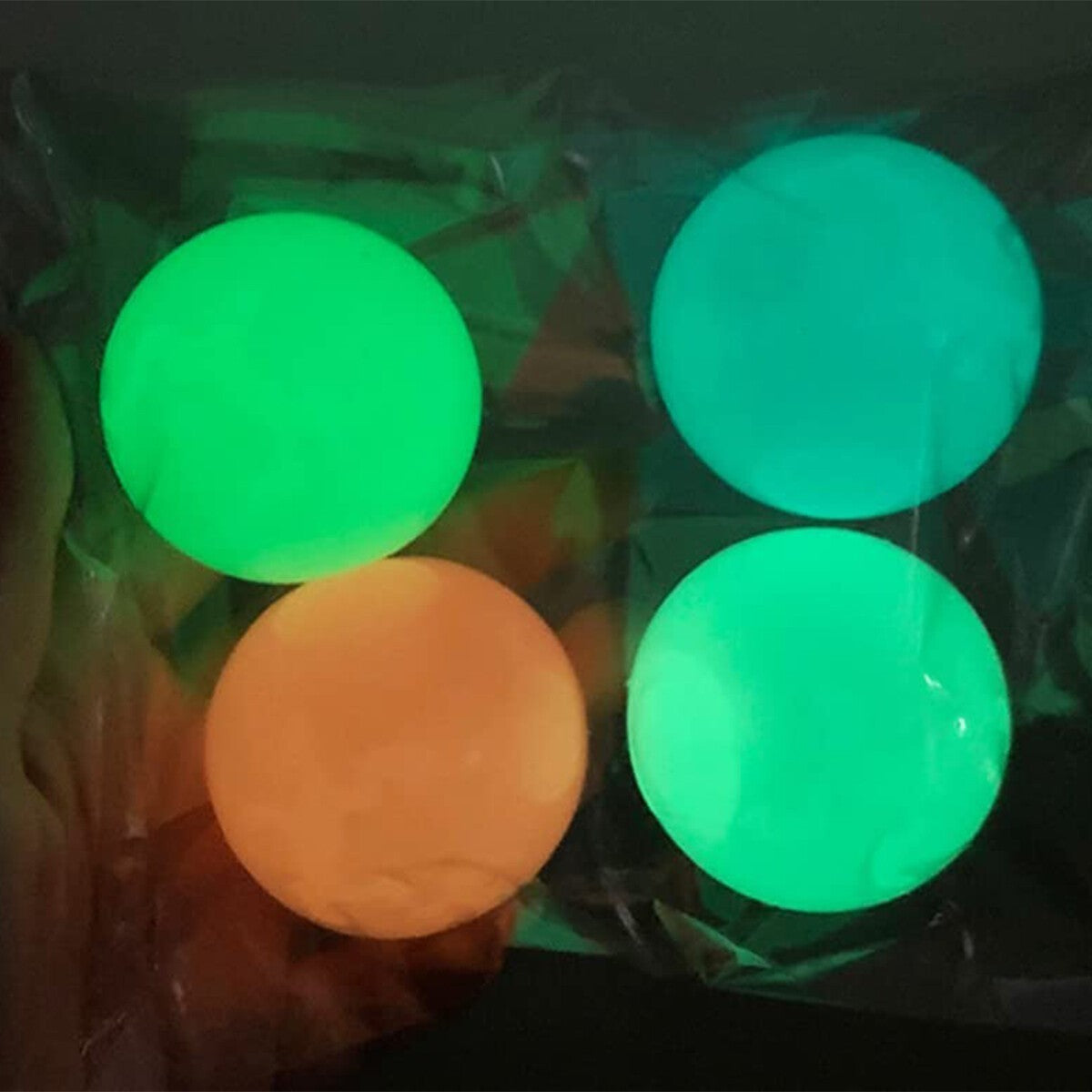 12 Glorbs Balls Ceiling Balls Bounce Back to U ,Glow in The Dark Sticky Balls
