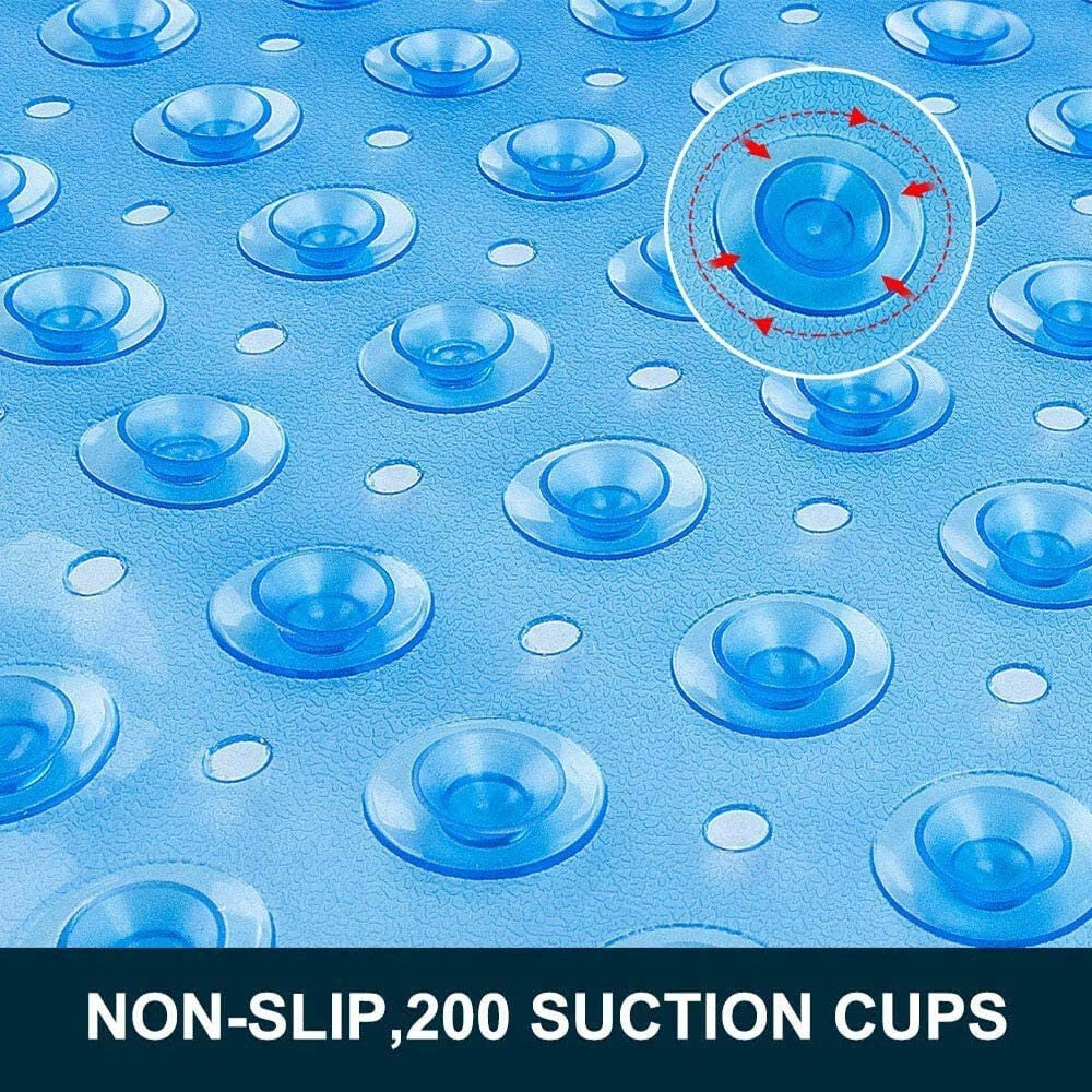 Anti-Mold Rubber Bath Mat Non Slip Bathtub Strong Suction Extra Large Shower Mat