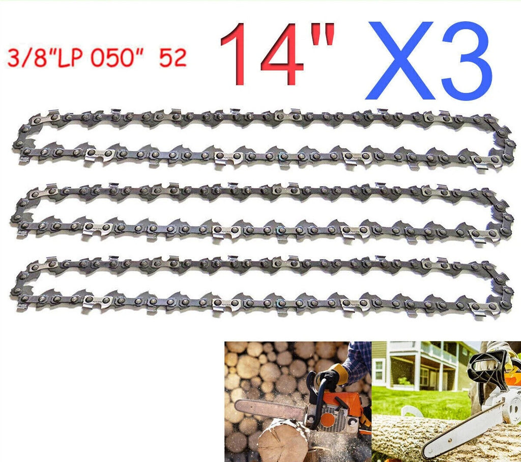 3 X For Husqvarna 120 Mark II Chainsaw Chain 14" 35CM 52 links 14 inch Bar Saw