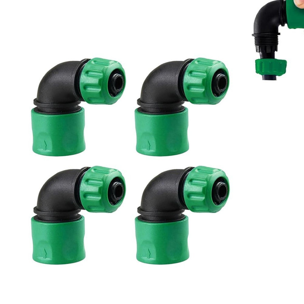 Garden Hose 90 Degree Coupling Connectors 4 pcs ABS for 1/2 inch Inner Diameter
