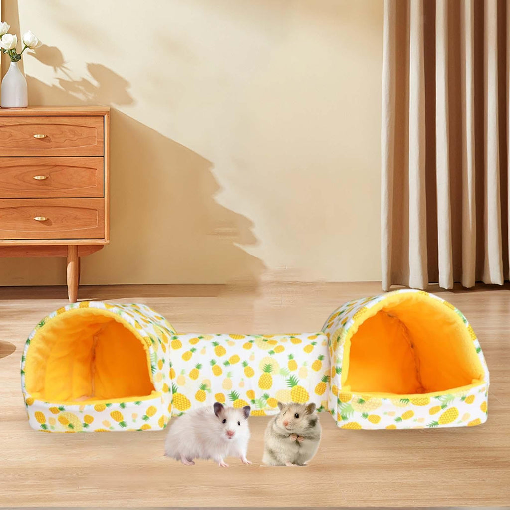 Hamster Hideout Guinea Pig Tunnel and Bed Bedding Habitat Small Animal House