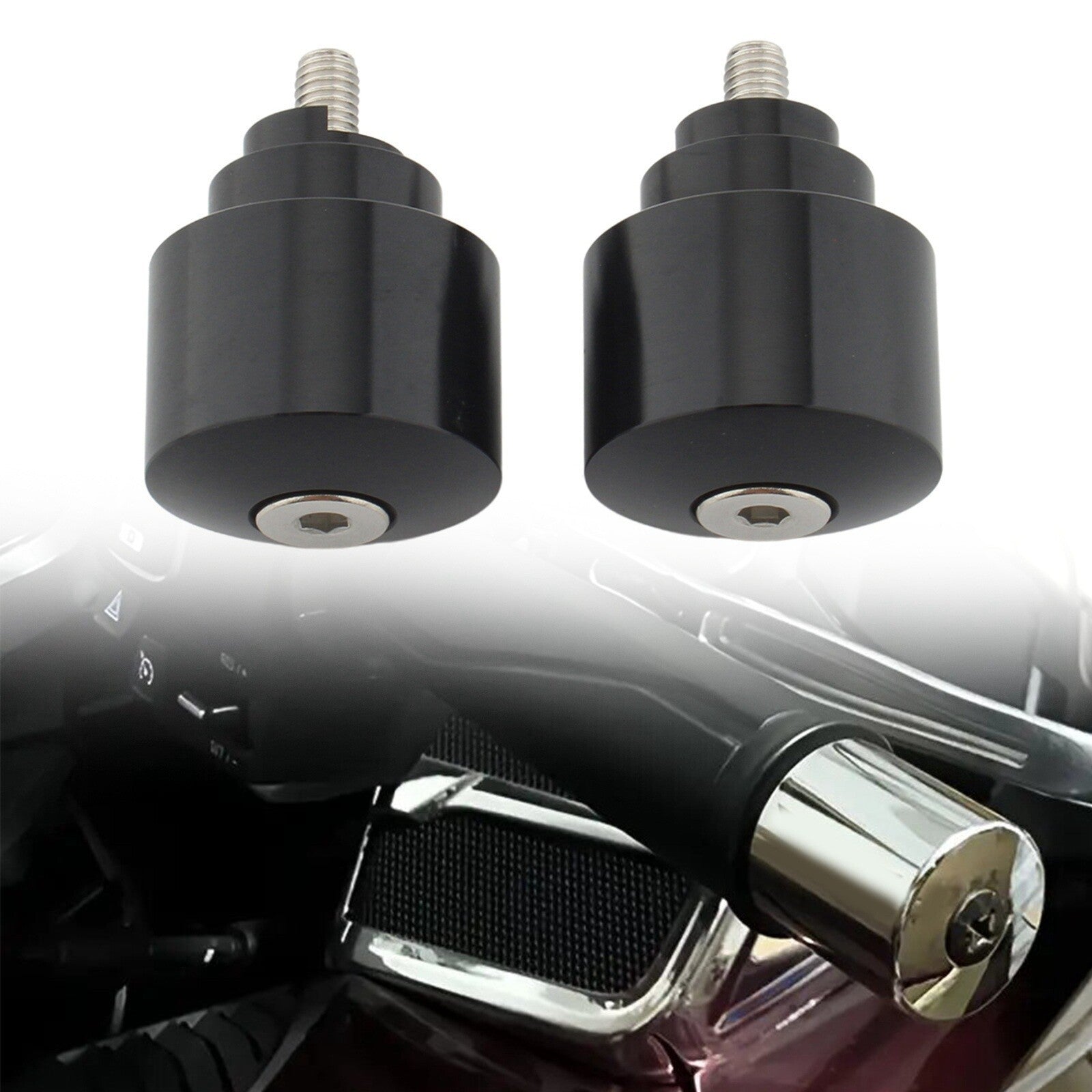 Black Bar Ends To Fit Honda Cbr600 900 1000 Vtr Bar End Weights Pair Motorcycle