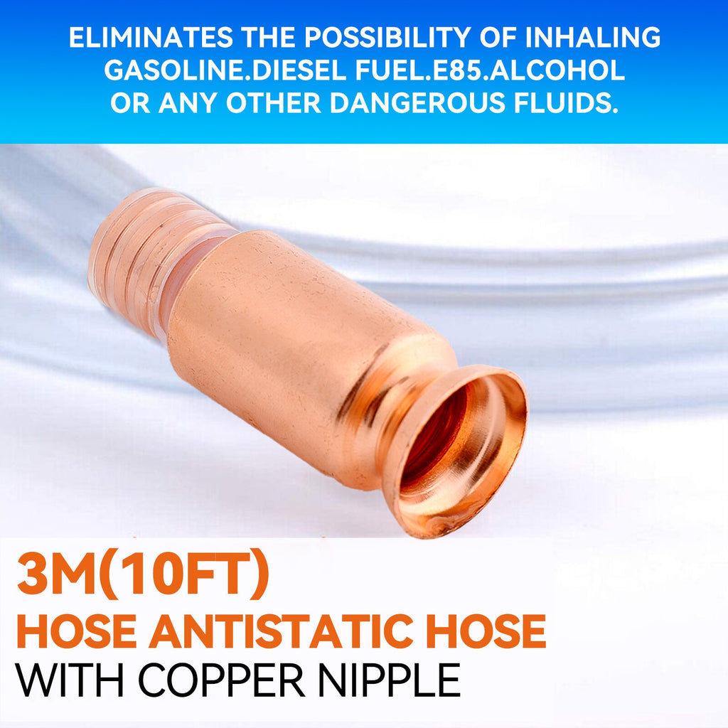 3/4'' 18mm x 3m Copper Jiggler Jiggle Siphon Pump PVC Pipe Hose Fuel Transfer