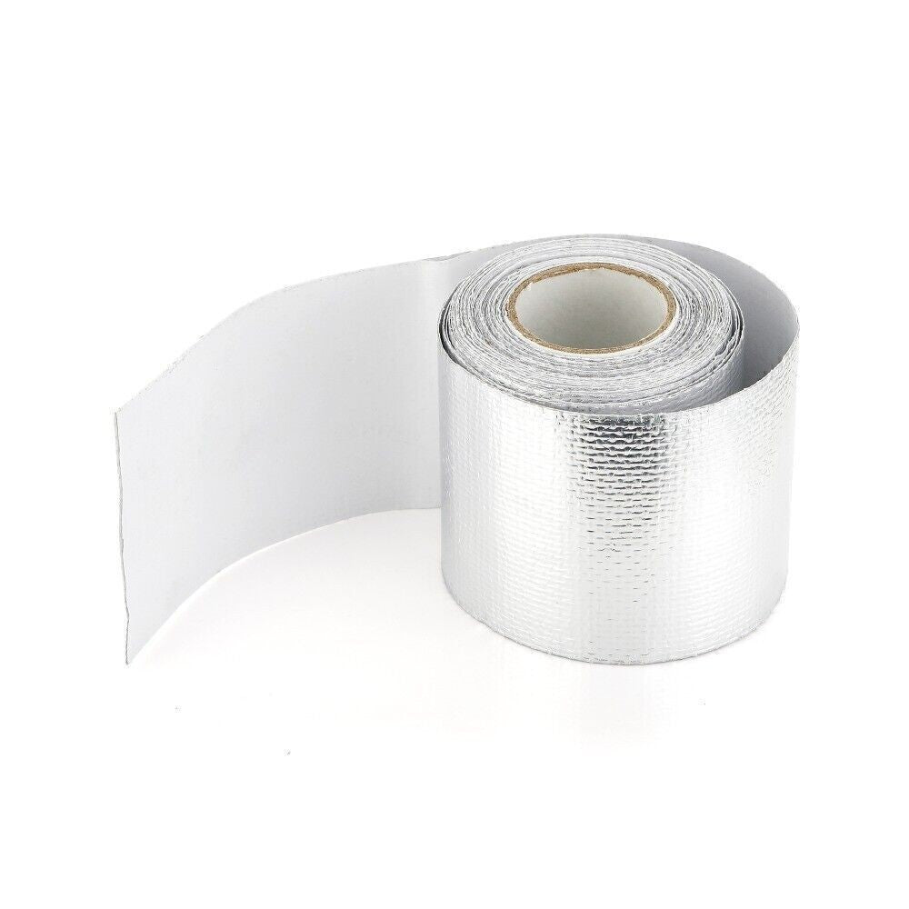 5cm*5m Heat Shield Wrap Tape Auto Exhaust Pipe Adhesive Reflective Aluminum UK