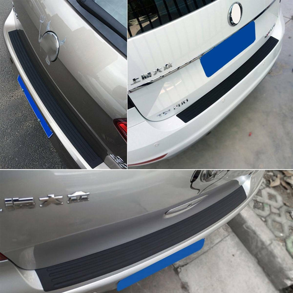Car Rear Sill Plate Guard Bumper Protector Pad Cover Anti-Scratch Strip Rubber K