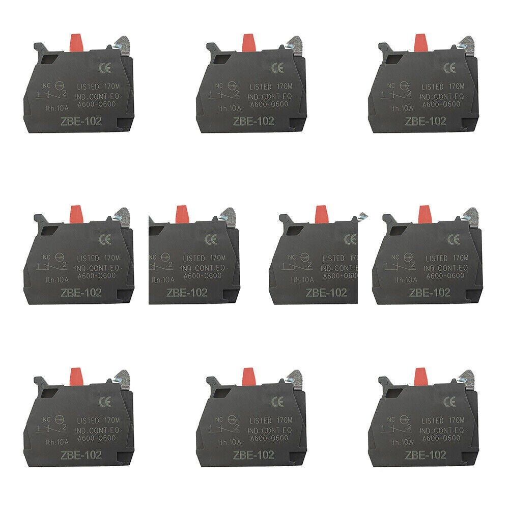 10PCS ZBE-102 Single contact block silver alloy screw clamp terminal 1NC ZBE102