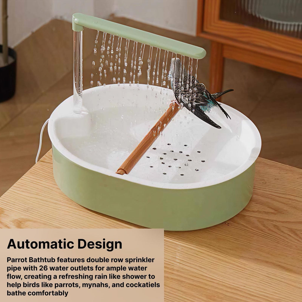 Automatic Bird Bath Tub Shower Box Small Pet For Budgie Parakeet Conure Parrot