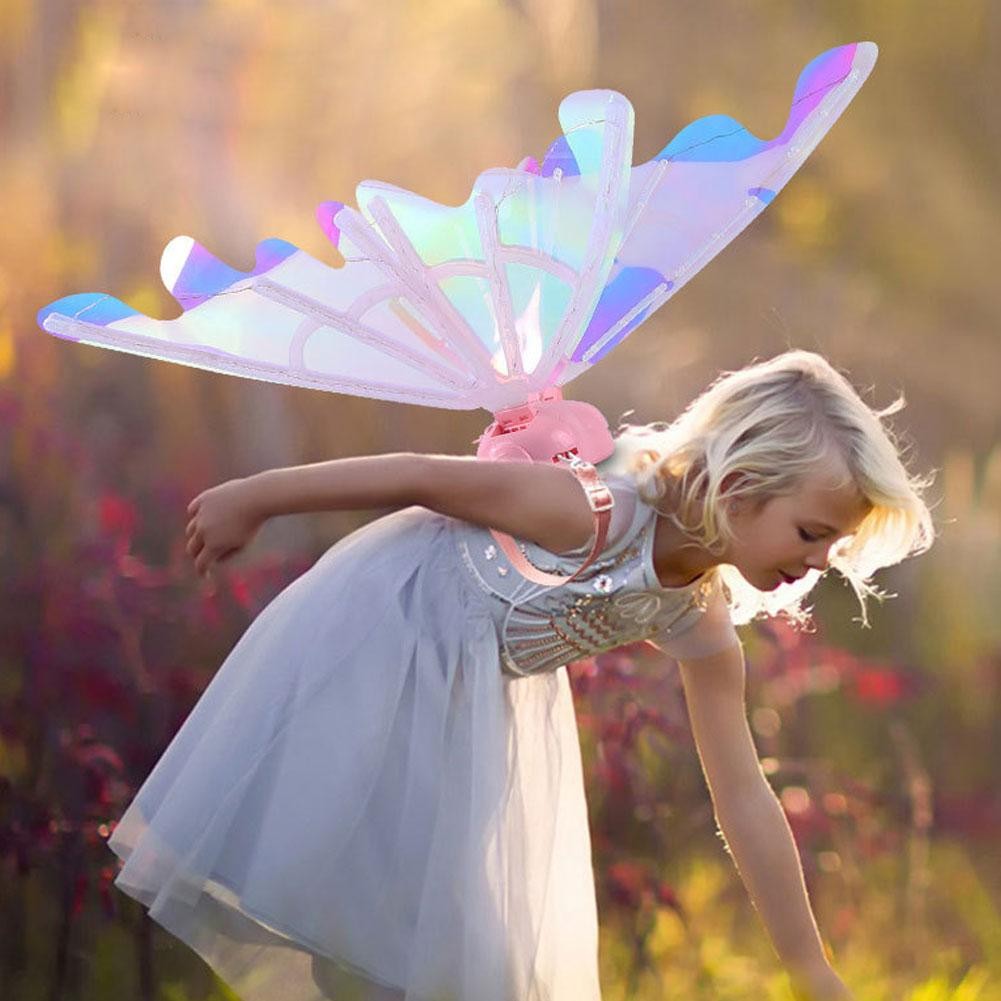 Electric Angel Wing Flapping Butterfly Wing LED Fairy Wing Costume for Kid