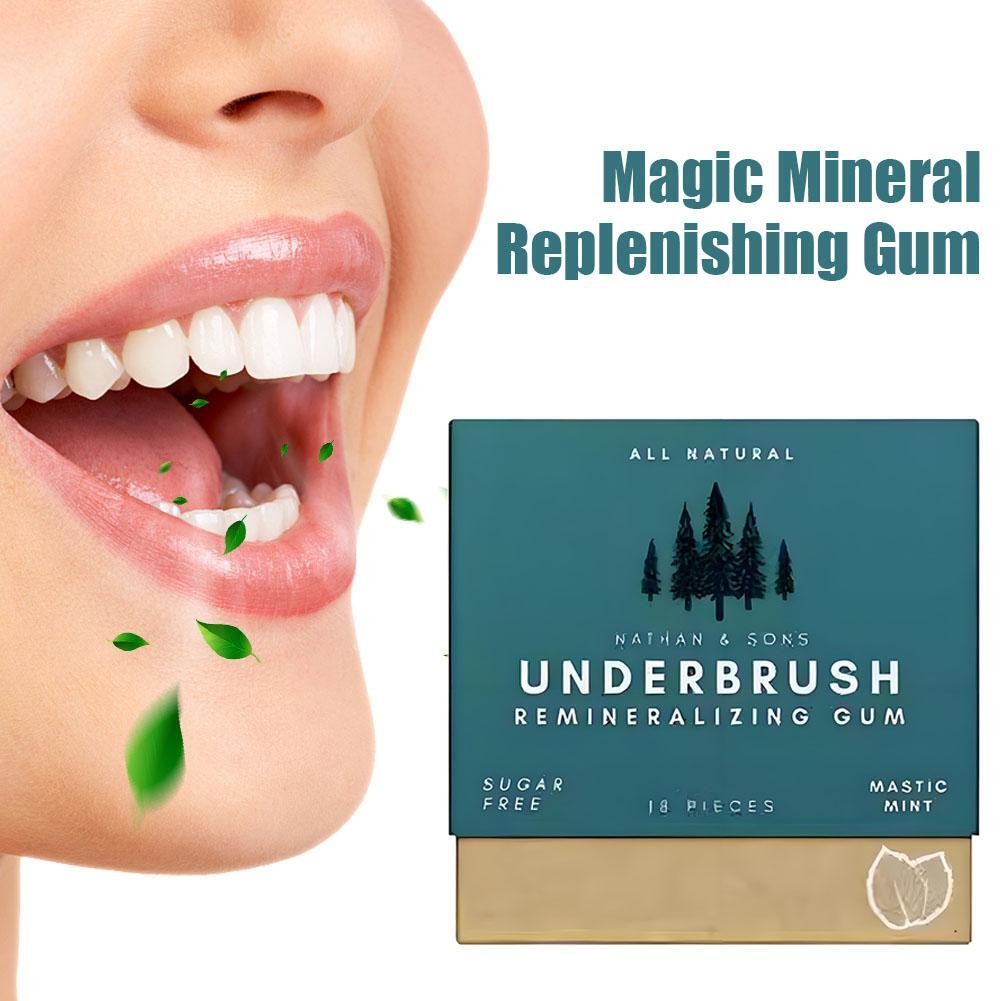 3 Pack MASTIC MINT Remineralizing Chewing Gum with Nano-Hydroxyapatite Organic