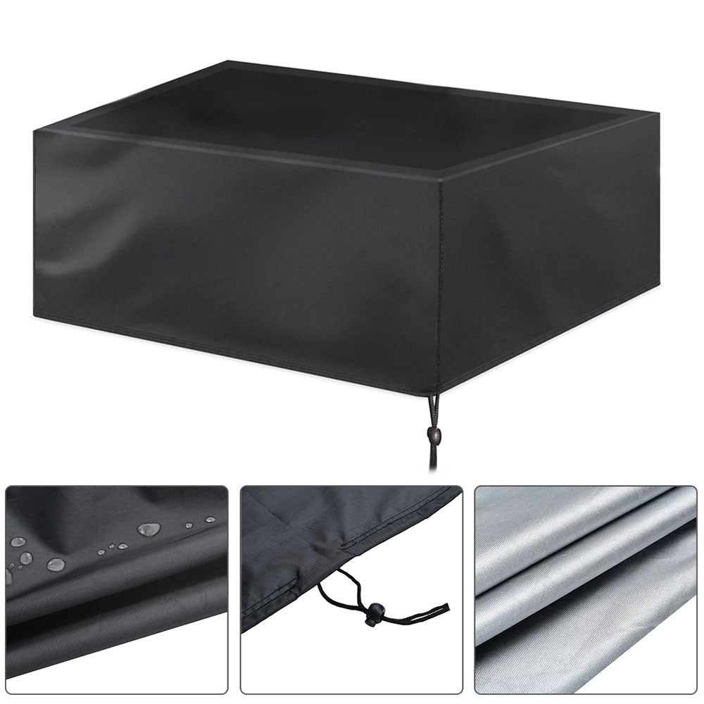 7ft Heavy Duty Waterproof Billiard Snooker Pool Table Dust Cover Protector Black