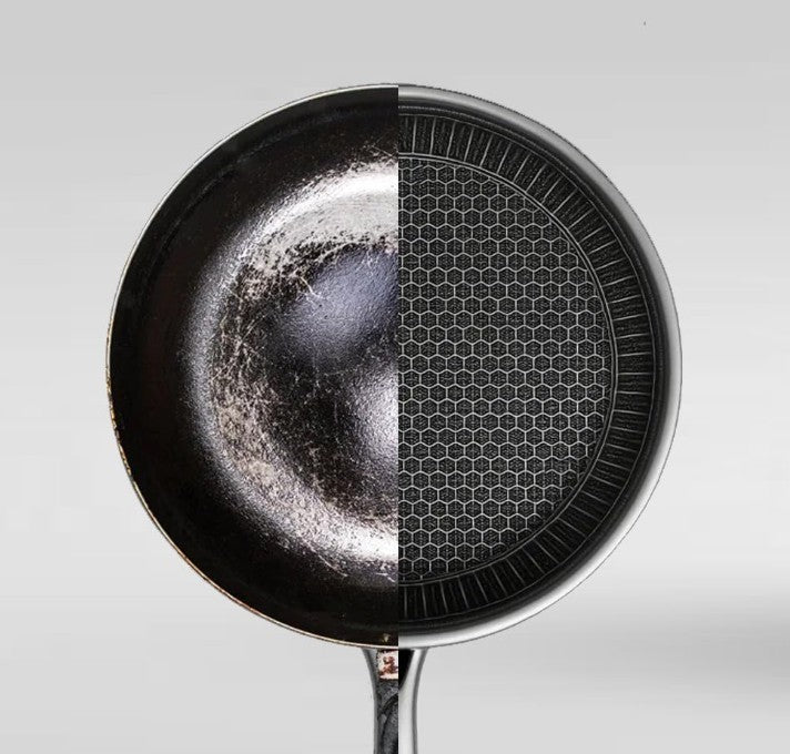 Hybrid Pan,Non-Stick & Stainless Steel Frying Panfrying,Scratch-Resistant