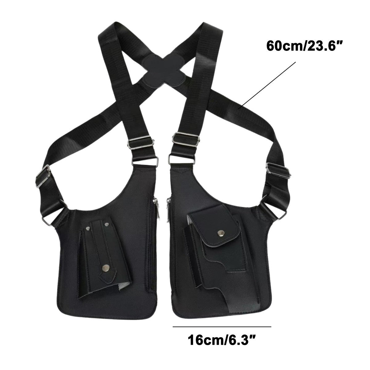 New Adjustable Anti-Theft Underarm Shoulder Bag PU Leather Wallet Holster Bag