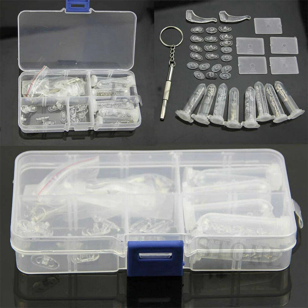 Glasses Repair Kit Spectacles Screws Nose Pads Optical Repair Kit