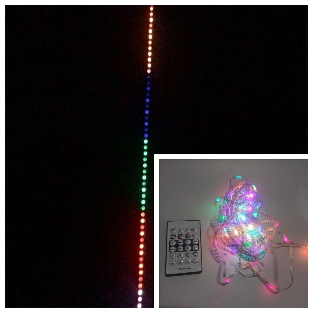 10M Led Flagpole Light String Bulbs USB, Remote or App or Voice Controlled .