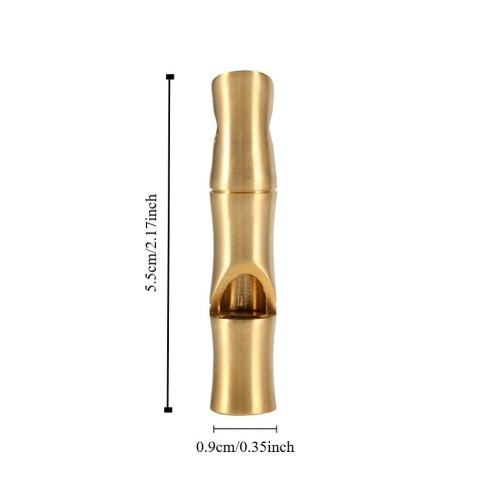Brass Survival Whistle High Decibel Signal Whistle  Sports Emergencies