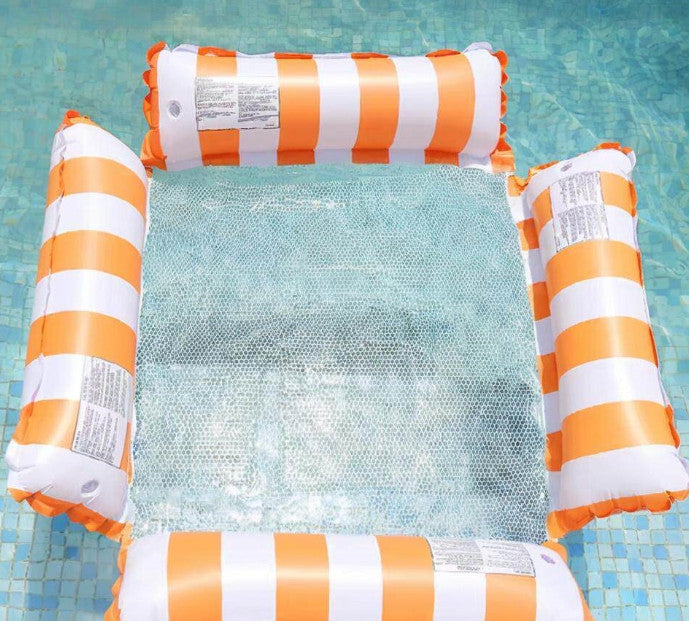 Inflatable Water Floating Lounge Chair Portable Mesh Pool Float Hammock