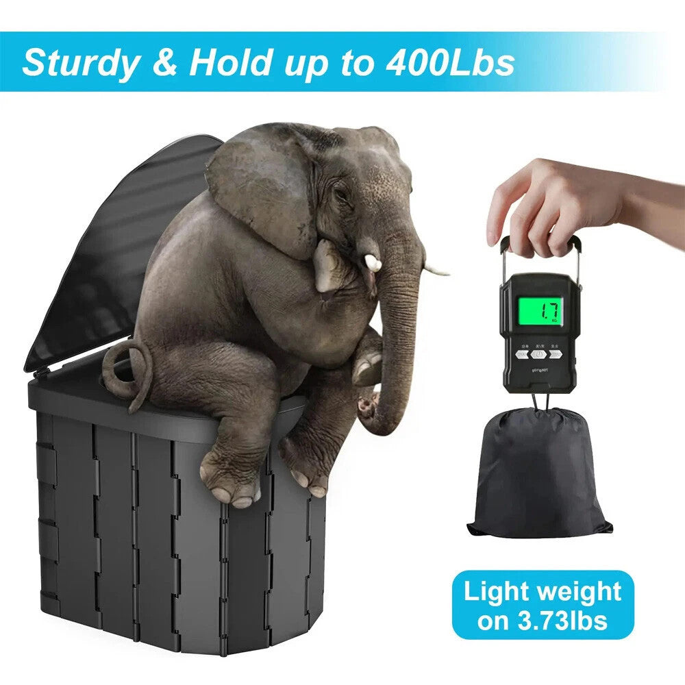 Folding Portable Camping Toilet Car Emergency Portable Travel Commode UK FAST